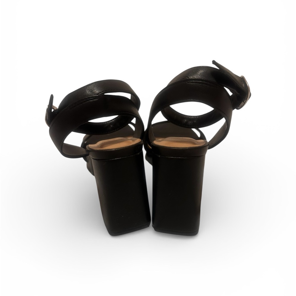 Chic Black Block Heel Sandals - Picture 3 of 5